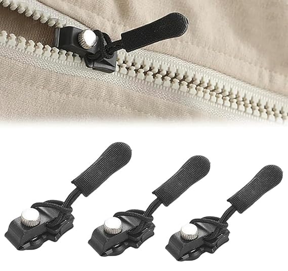 3 Sets Instant Zipper Repair Kit – Universal Zipper Slider Replacement for Luggage & More