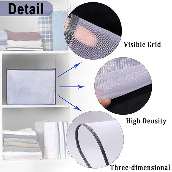 4 PCS Closet Organizers Mesh Wardrobe Clothes Organizer, 7 Grids Drawer Clothing Organizer Storage