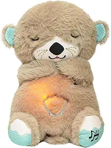 Baby Sound Machine Breathing Otter, Sensory Details Music Lights Rhythmic Breathing Motion