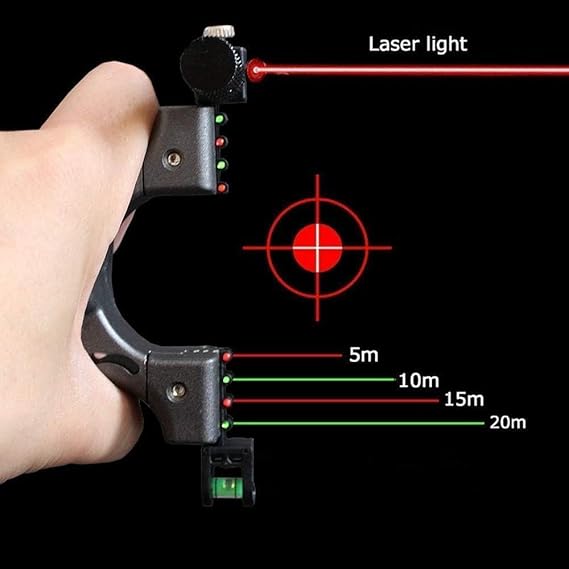 Adjustable Laser Guided Slingshot | Professional Rubber Band Catapult for Kids & Adults