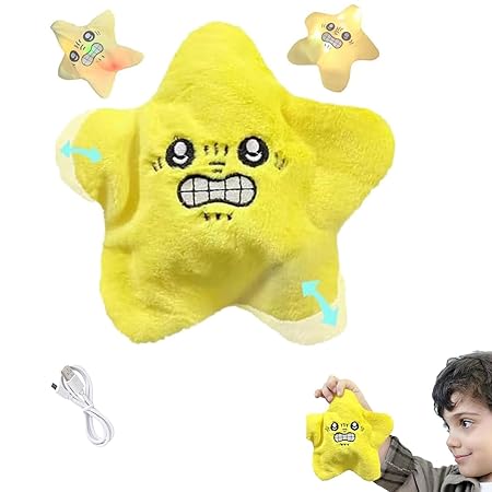 Angry Star Plush, Moving Starfish Toy, Active Moving Pet Plush