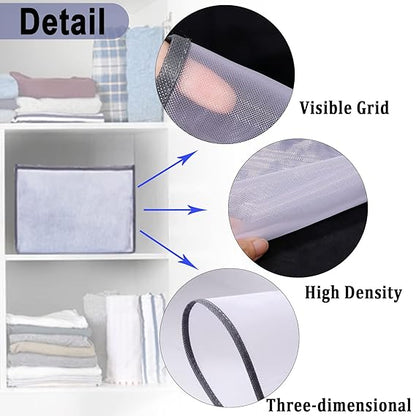 4 PCS Closet Organizers Mesh Wardrobe Clothes Organizer, 7 Grids Drawer Clothing Organizer Storage